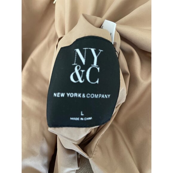 Reversible NY&C Womens Hooded Bomber Jacket With "Leopard" Feaux fur Print & Tan - Picture 3 of 12